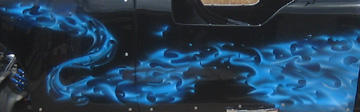 blue flame truck
